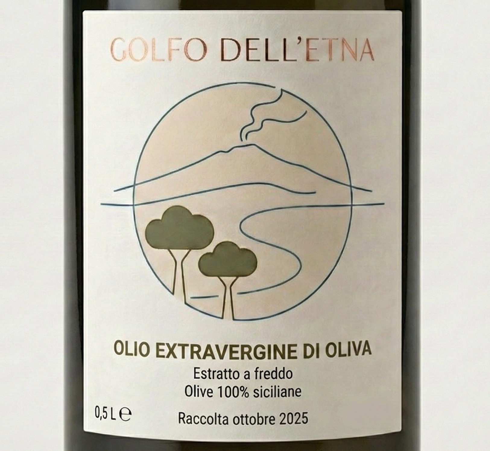 Bottiglia Olio Extravergine Sicilia 0.50L elegante